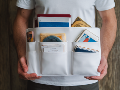 Wie verwandle ich ein altes leinenhemd in einen ultraleichten reiseorganizer für dokumente und souvenirs?