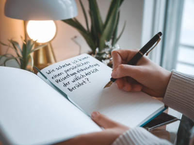 Wie schreibe ich einen persönlichen reisetagebucheintrag, der wirklich berührt?