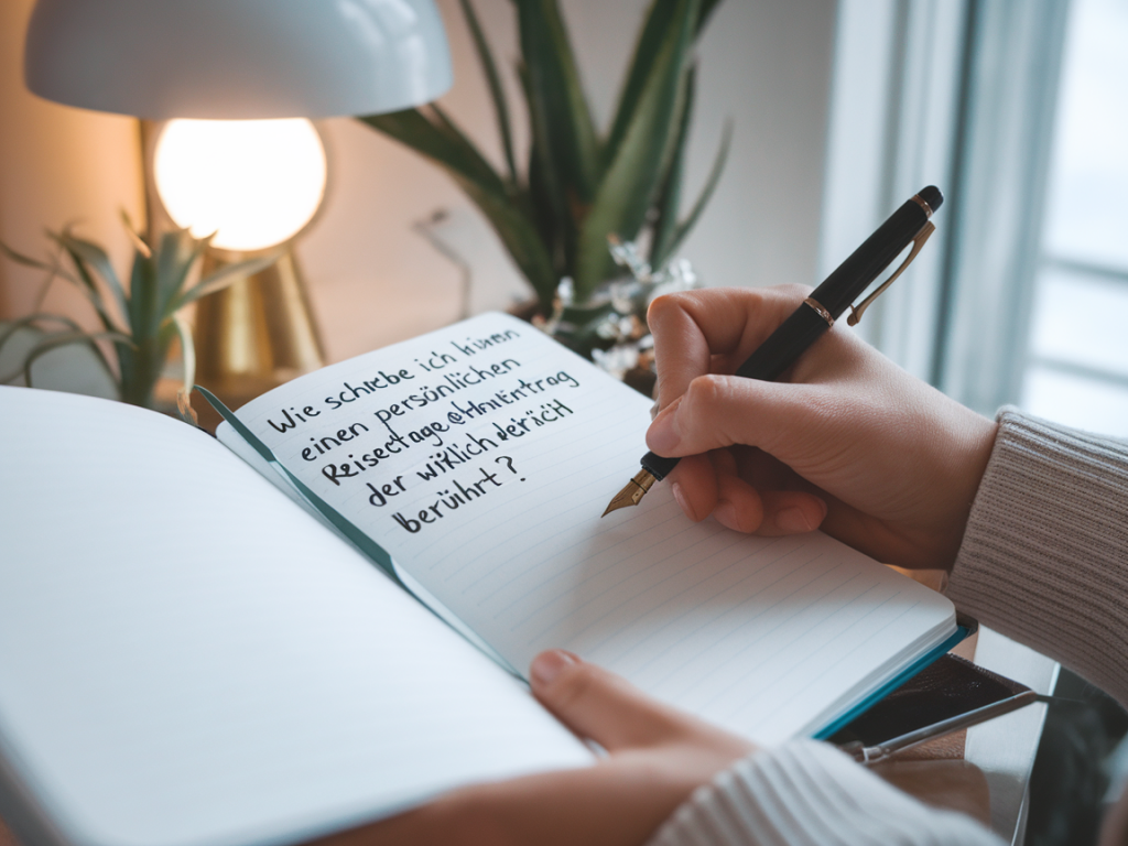 Wie schreibe ich einen persönlichen reisetagebucheintrag, der wirklich berührt?