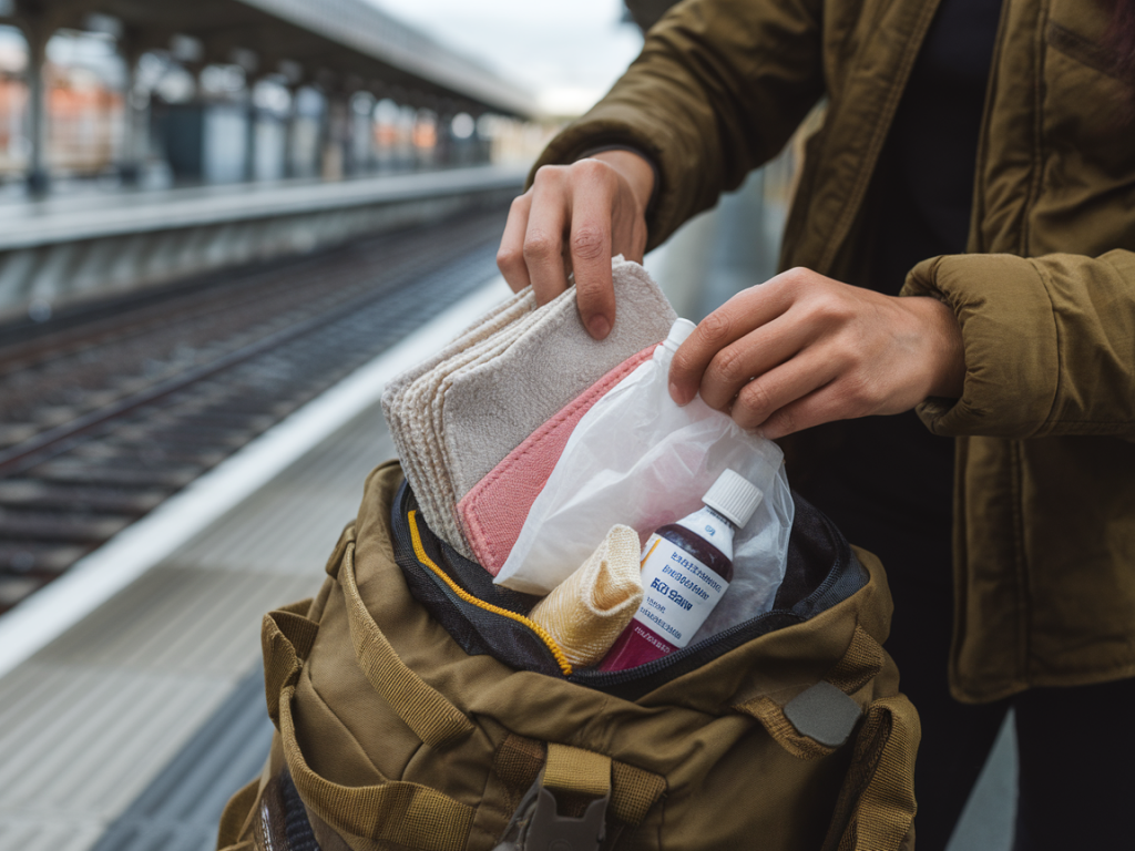 Wie packe ich ein plastikfreies toilettenkit für zweitägige sbb-reisen, das wirklich leicht und praktisch ist?